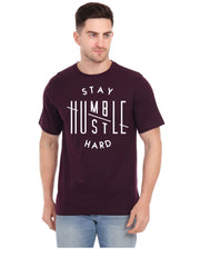 KNIGHT STITCH  HUMBLE PRINTED ROUND NECK T-SHIRT