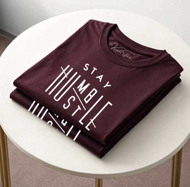KNIGHT STITCH  HUMBLE PRINTED ROUND NECK T-SHIRT