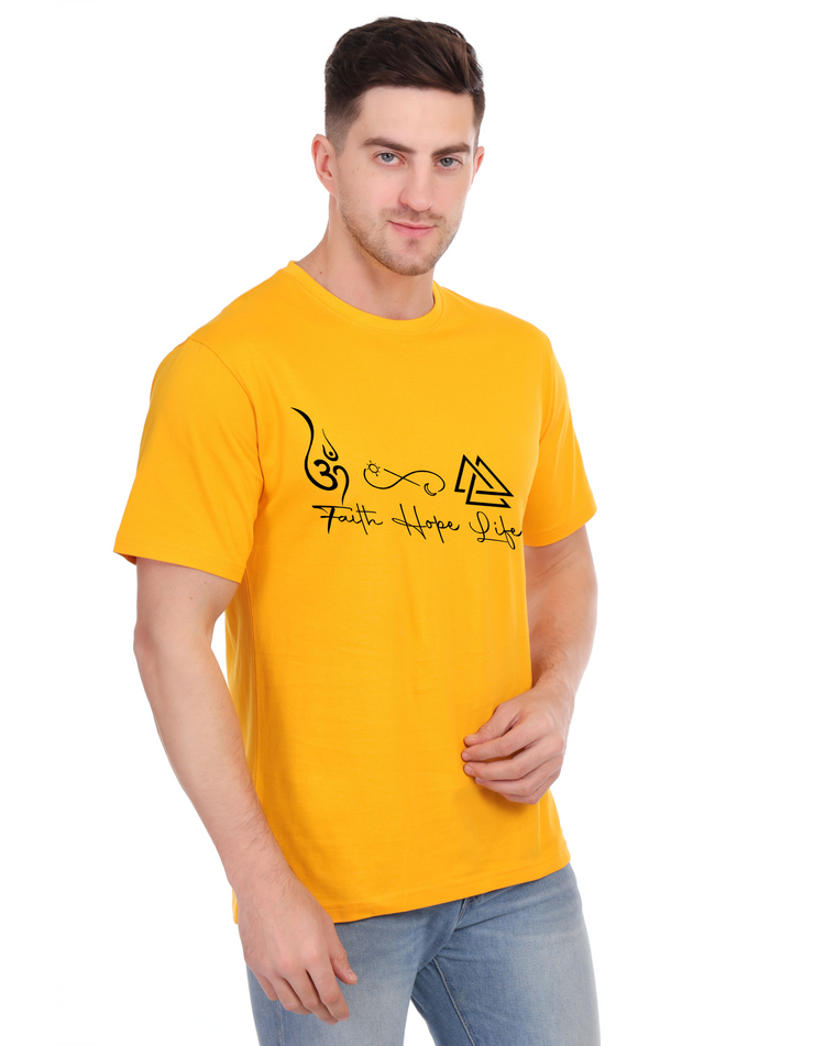KNIGHT STITCH FAITH HOPE PRINTED T-SHIRT