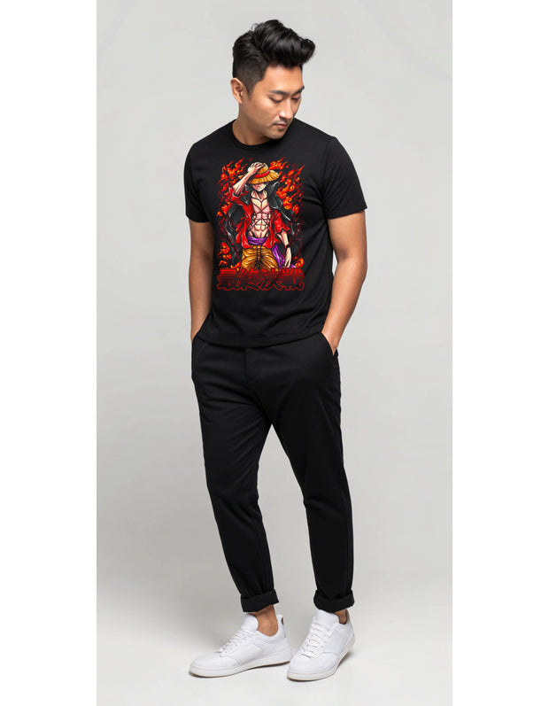KNIGHT STITCH FINAL BATTLE PRINTED ROUND NECK T-SHIRT