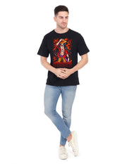 KNIGHT STITCH FINAL BATTLE PRINTED ROUND NECK T-SHIRT