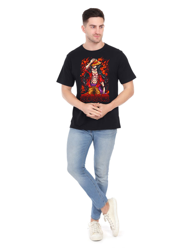 KNIGHT STITCH FINAL BATTLE PRINTED ROUND NECK T-SHIRT