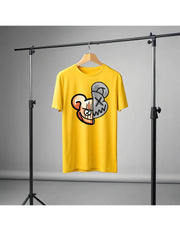 KNIGHT STITCH FACE ROUND NECK T-SHIRT