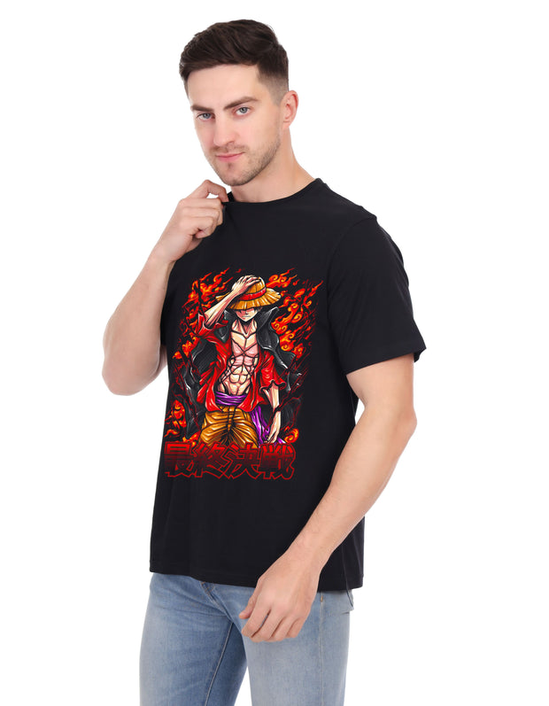 KNIGHT STITCH FINAL BATTLE PRINTED ROUND NECK T-SHIRT