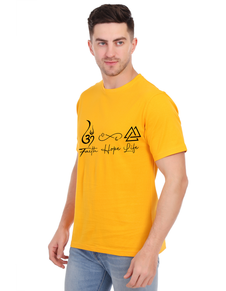 KNIGHT STITCH FAITH HOPE PRINTED T-SHIRT