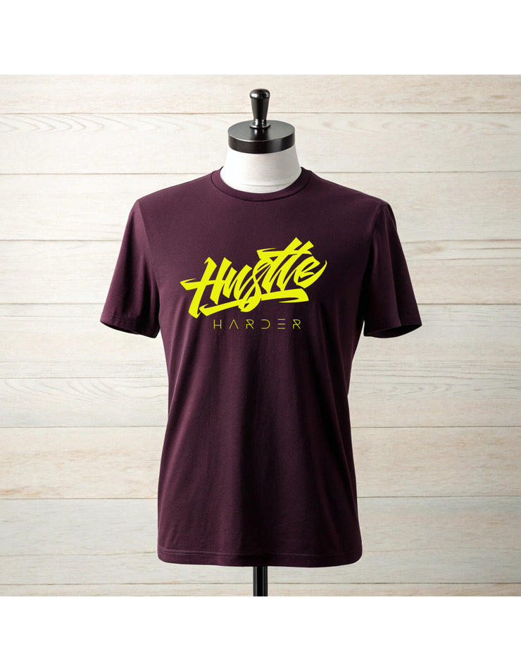 KNIGHT STITCH HUSTLE PRINTED ROUND NECK T-SHIRT