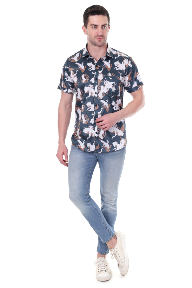KNIGHT STITCH HALF SLEEVS MULTI COLOR SHIRTS