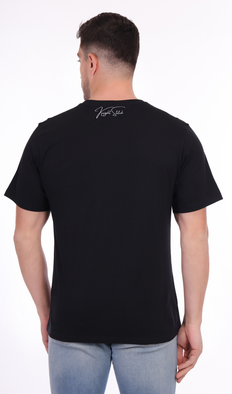 KNIGHT STITCH MUSIC ROUND NECK TSHIRT