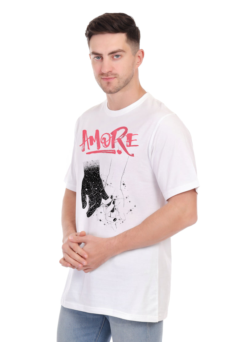 KNIGHT STITCH AMORE PRINTED ROUND T-SHIRT