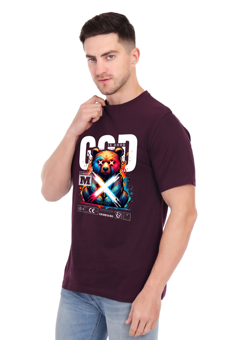 KNIGHT STITCH GOD ROUND NECK T-SHIRT