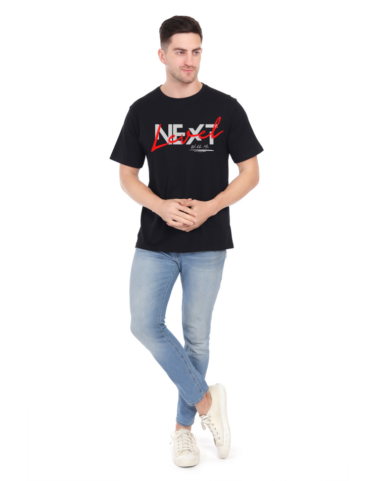 KNIGHT STITCH NEXT PRINTED ROUND T-SHIRT
