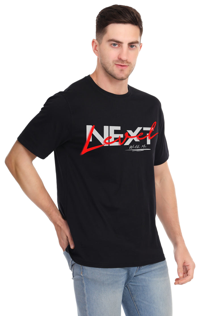 KNIGHT STITCH NEXT PRINTED ROUND T-SHIRT